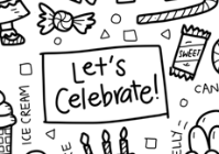 Let's Celebrate Silicone Colouring Mat