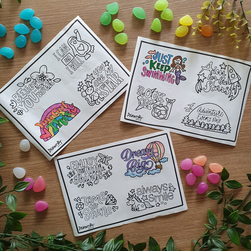 Colouring Stickers (Booster Set of 3)