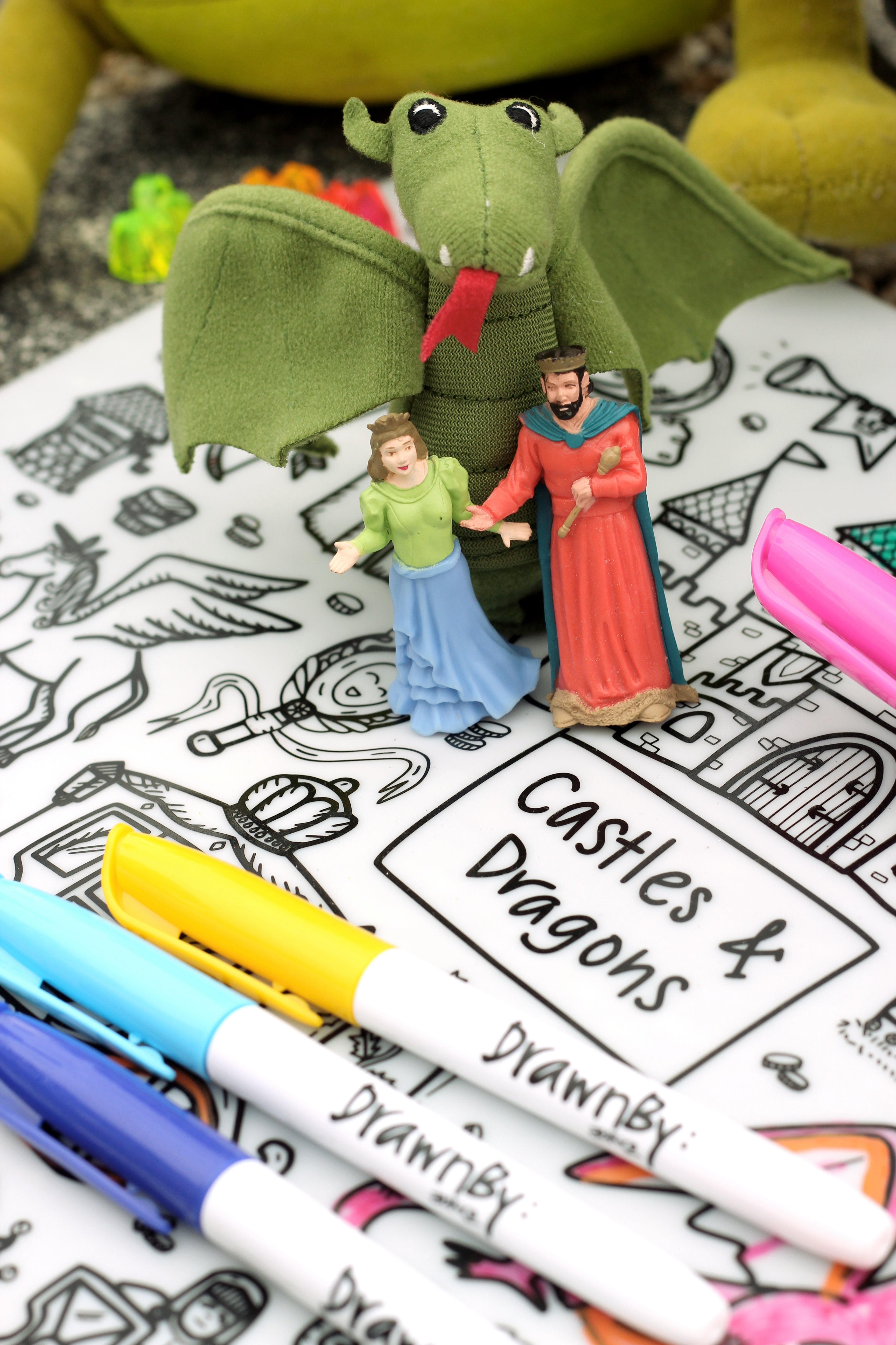 Castles & Dragons Silicone Colouring Mat