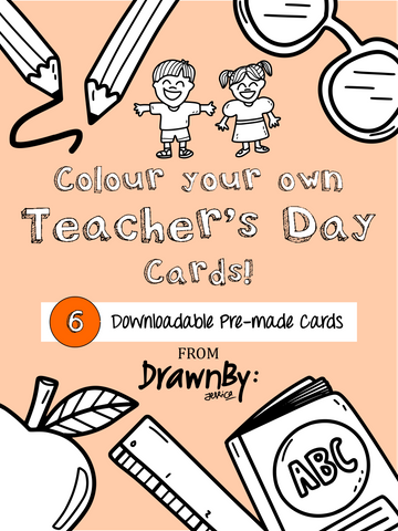 DrawnBy: Teacher's Day Downloadable Cards