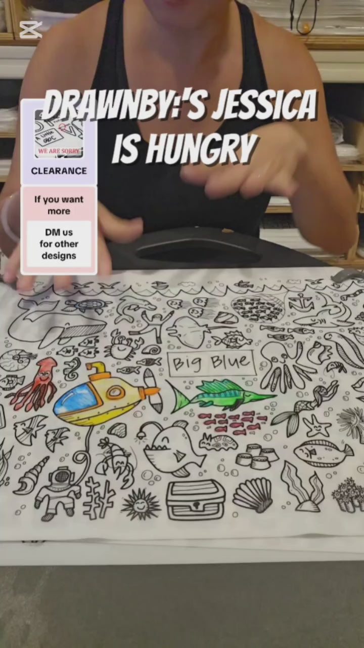 Big Blue Silicone Colouring Mat