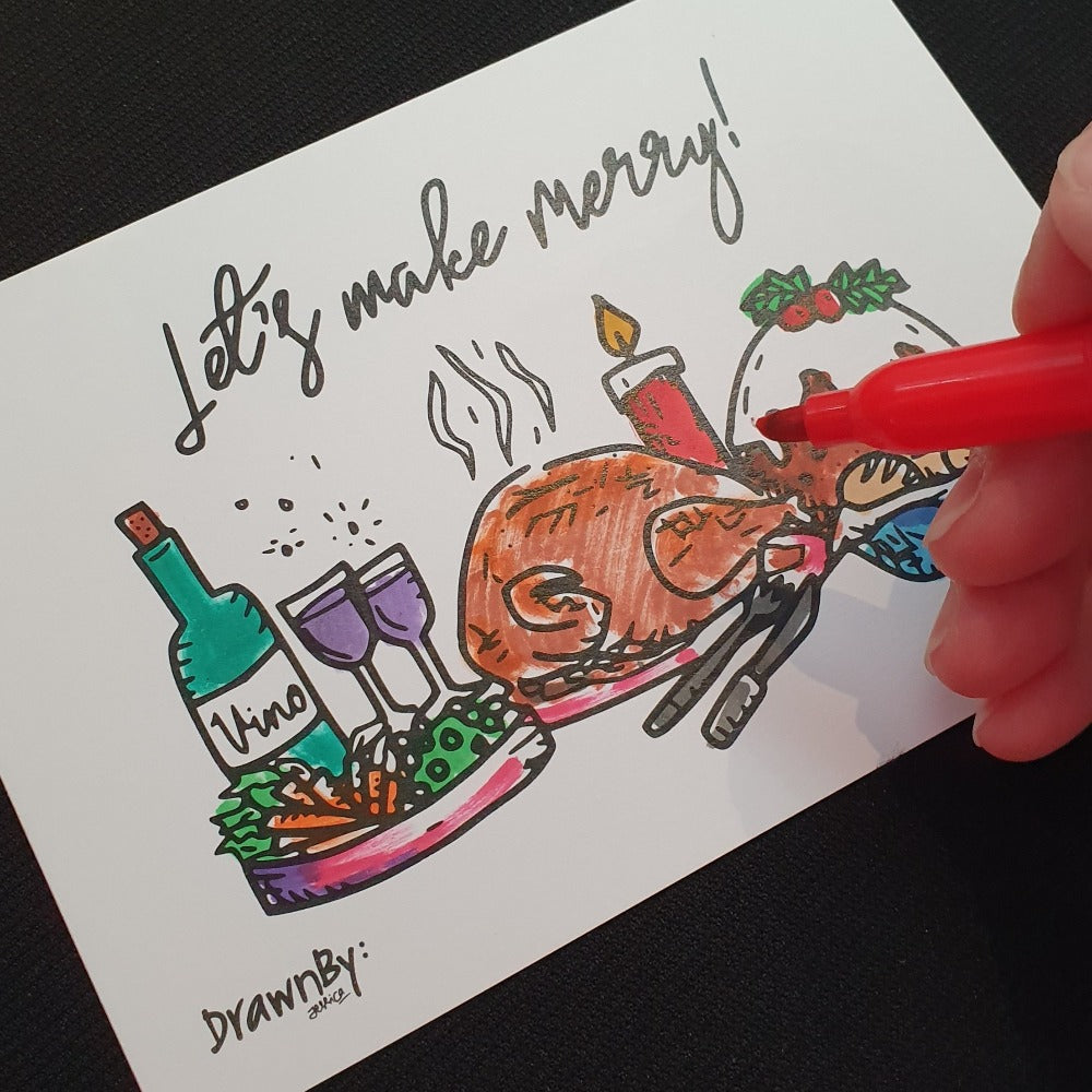 DrawnBy: Colouring Christmas Cards
