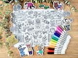 Hands in the Air Silicone Colouring Mat