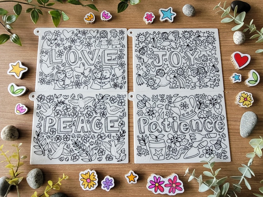 DrawnBy: Fruits of the Spirit Panel Pack of 4