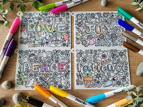 DrawnBy: Fruits of the Spirit Panel Pack of 4