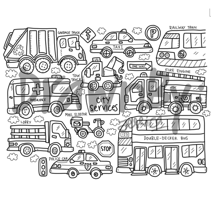 City Services Silicone Colouring Mat