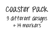 DrawnBy: Coaster Pack (3 coasters)