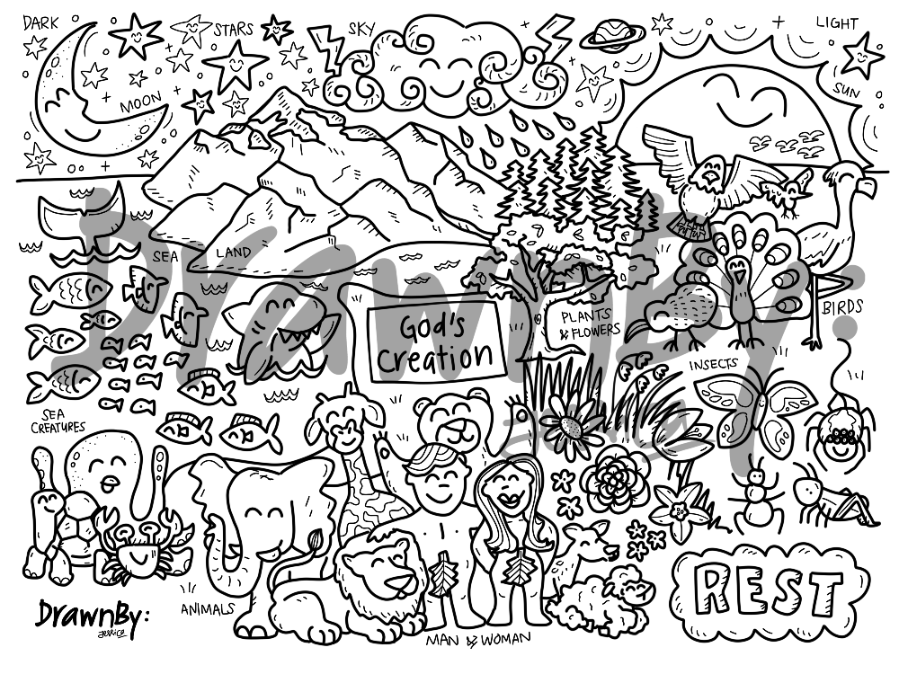 God's Creation Silicone Bible Stories Mat