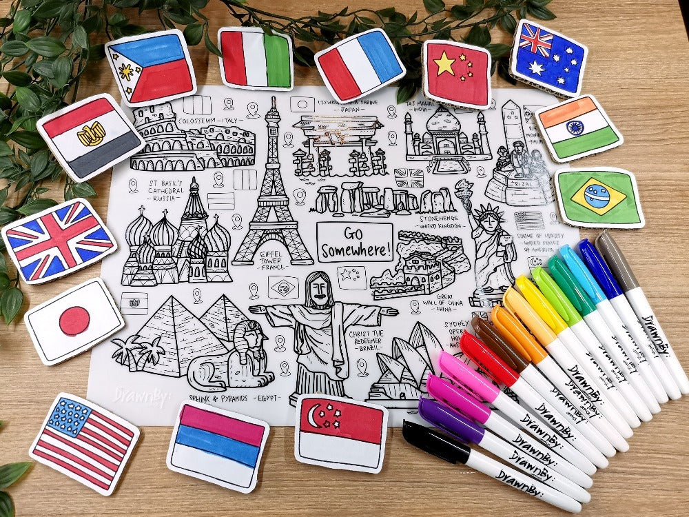 Go Somewhere Silicone Colouring Mat