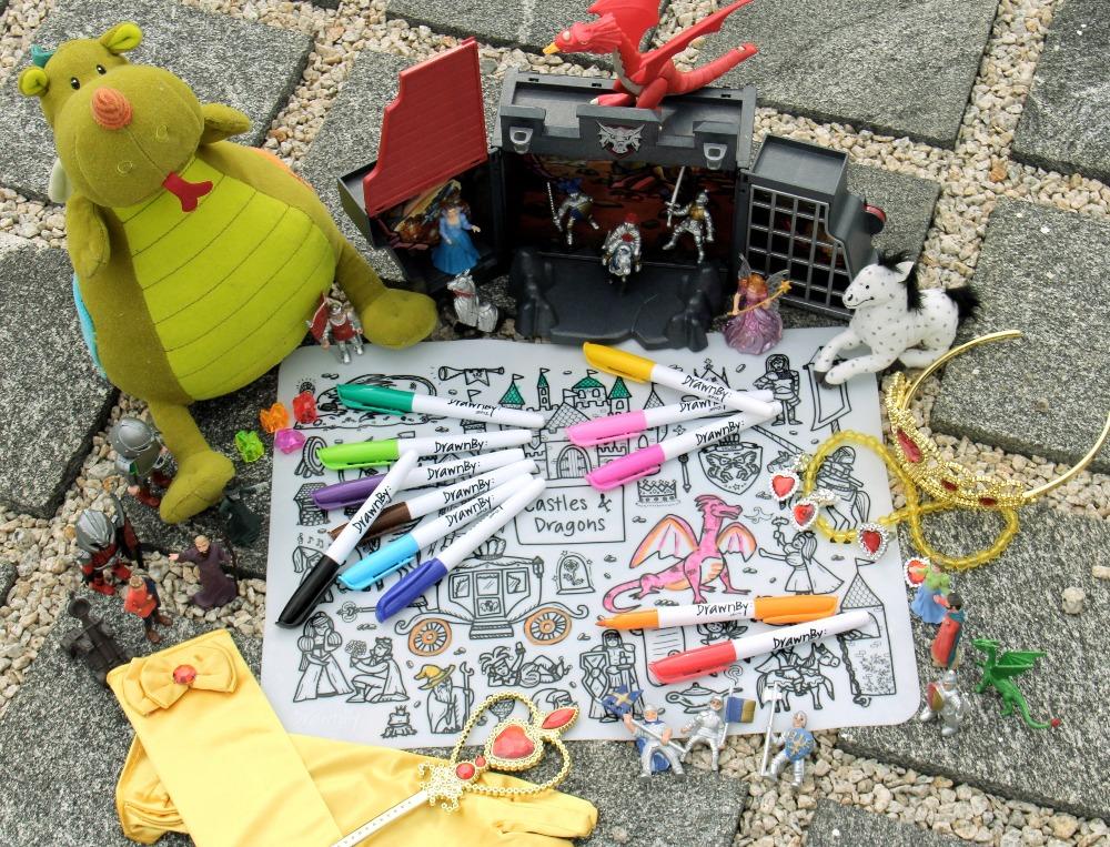 Castles & Dragons Silicone Colouring Mat