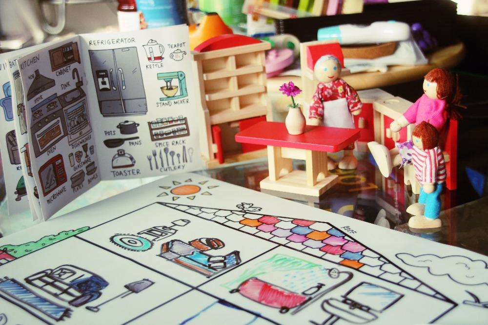 Draw My House Silicone Drawing Mat