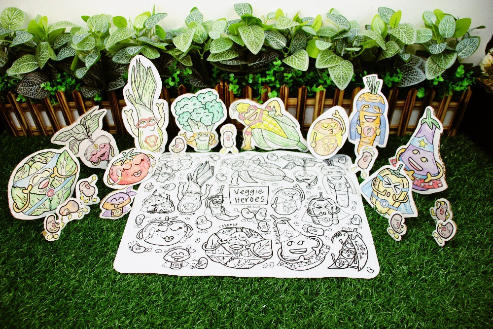 Veggie Heroes Silicone Colouring Mat