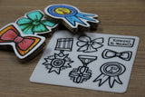 Ribbons & Medals Silicone Coaster Mat