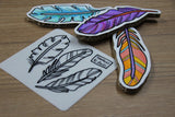 Feathers & Quills Silicone Coaster Mat