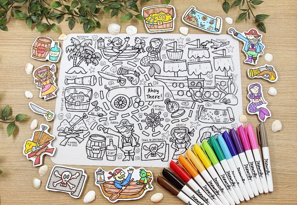 Ahoy There Silicone Colouring Mat