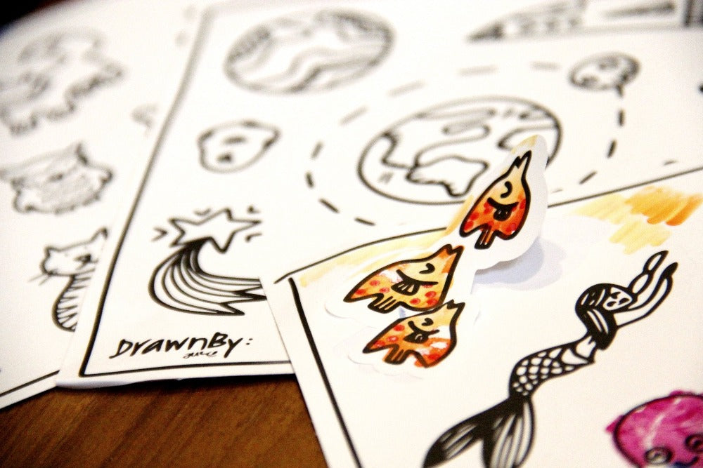 Colouring Stickers (Basic Set of 3)