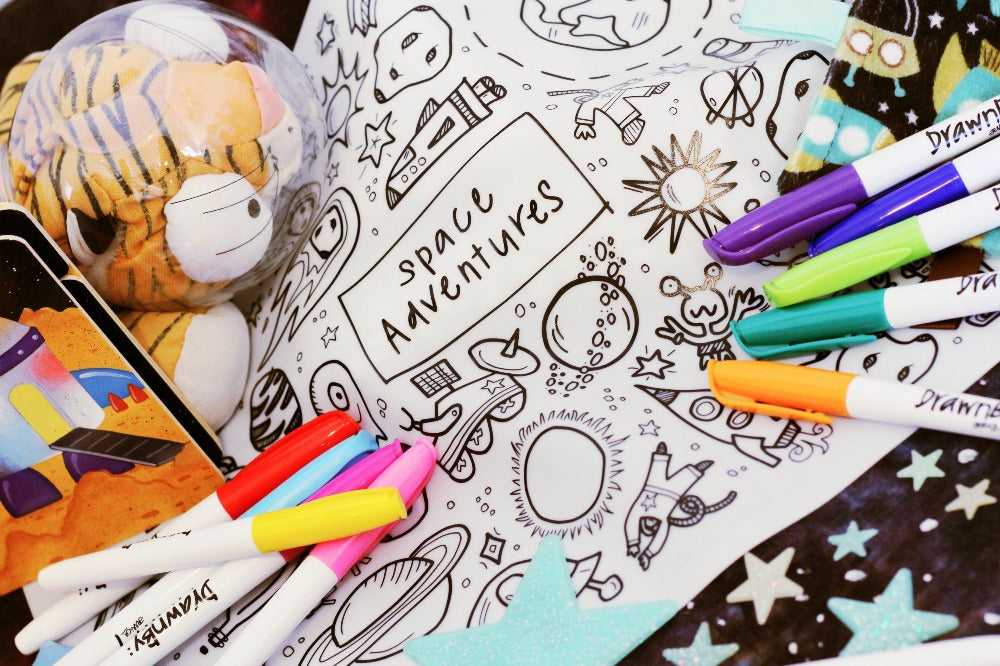 Space Adventures Silicone Colouring Mat