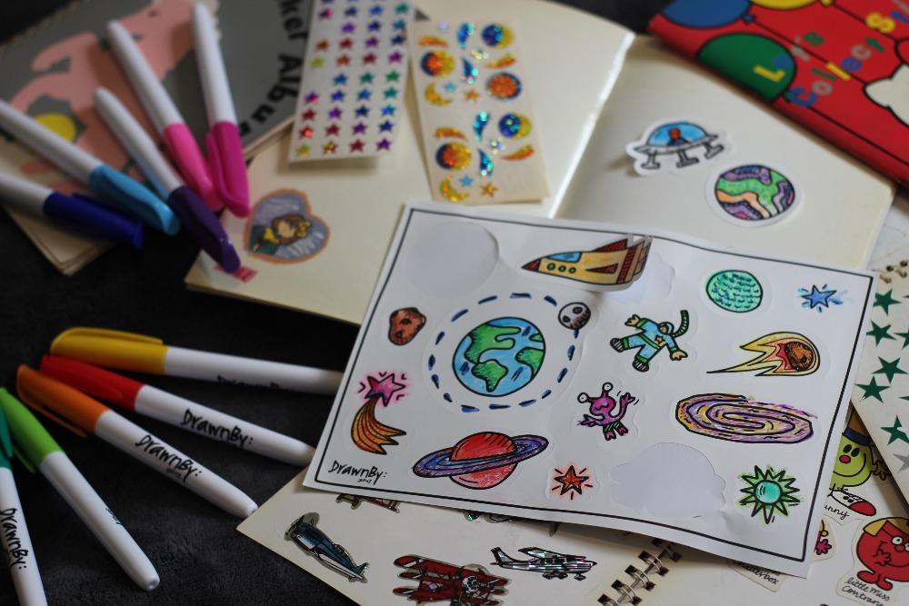 Colouring Stickers (Basic Set of 3)