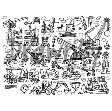 Work Zone Washable Colouring Mat