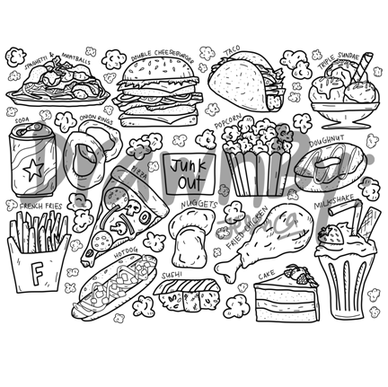 Junk Out Silicone Colouring Mat