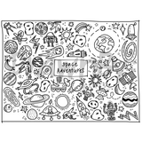Space Adventures Silicone Colouring Mat