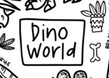 Dino World Silicone Colouring Mat