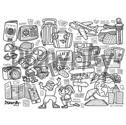 Let's Travel Silicone Colouring Mat