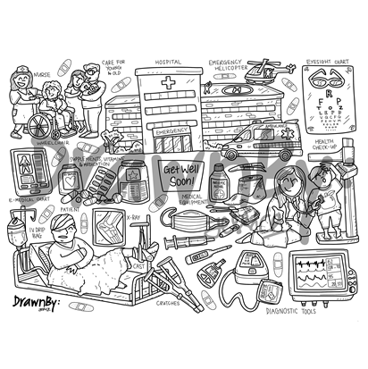 Get Well Soon Silicone Colouring Mat