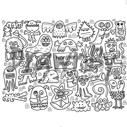 Monster Mash Silicone Colouring Mat