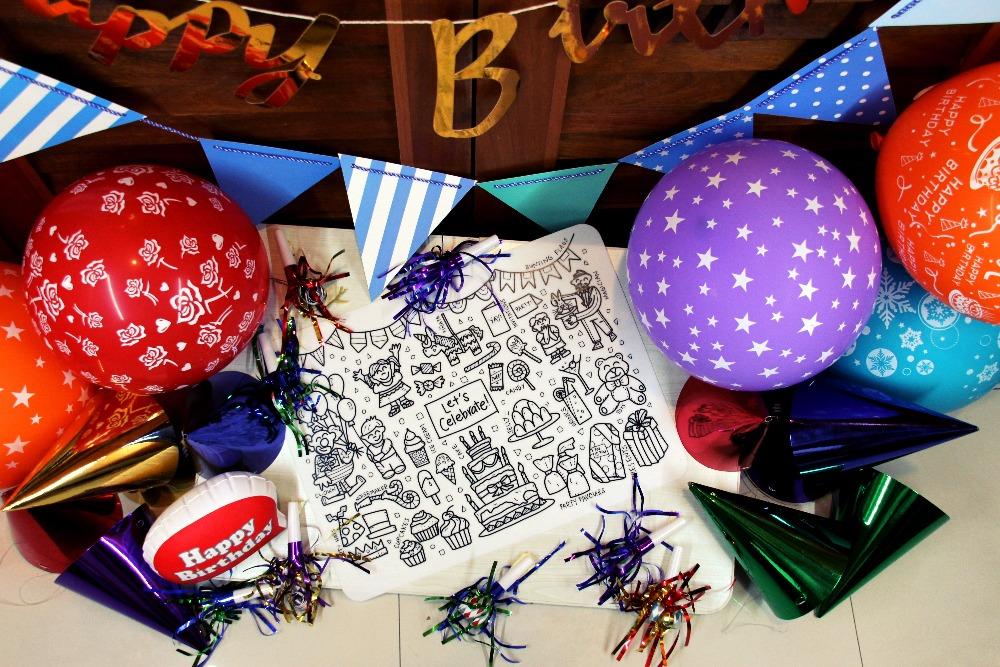 Let's Celebrate Silicone Colouring Mat