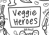 Veggie Heroes Silicone Colouring Mat