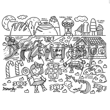 Candy Land Silicone Colouring Mat