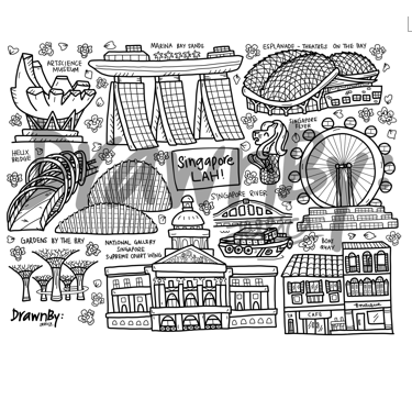 Singapore LAH! Silicone Colouring Mat