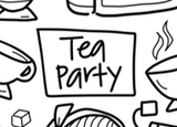Tea Party Silicone Colouring Mat