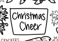 Christmas Cheer Silicone Colouring Mat